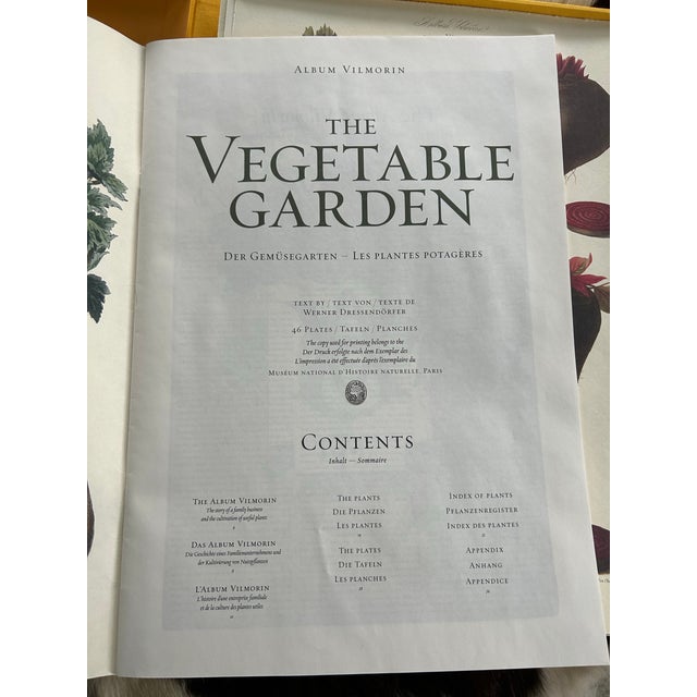 The image shows a book titled "The Vegetable Garden" from the Album Vilmorin collection published by Taschen. This book...