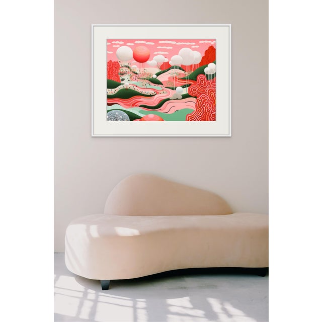 32" X 24" Contemporary 'Landscape' in the Style of Yayoi Kusama - Limited Edition Fine Art Print, Unframed For Sale - Image 6 of 6