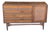 Mid-Century Modern Walnut & Rattan Cabinet – Restored Danish Modern Credenza For Sale