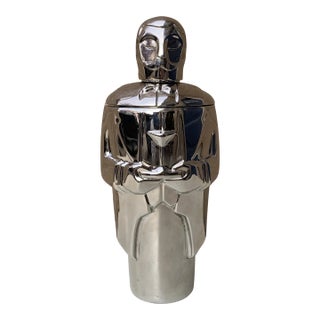 1980s Art Deco "The Butler" Cocktail Martini Shaker by Lenox For Sale