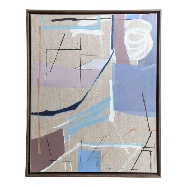 Framed Oil Painting on Linen: "Play Date" | Original Contemporary Artwork by Anne Abueva For Sale