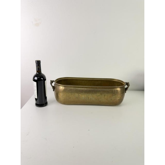 Large Oval Italian Brass Planter, 1950s For Sale - Image 10 of 14