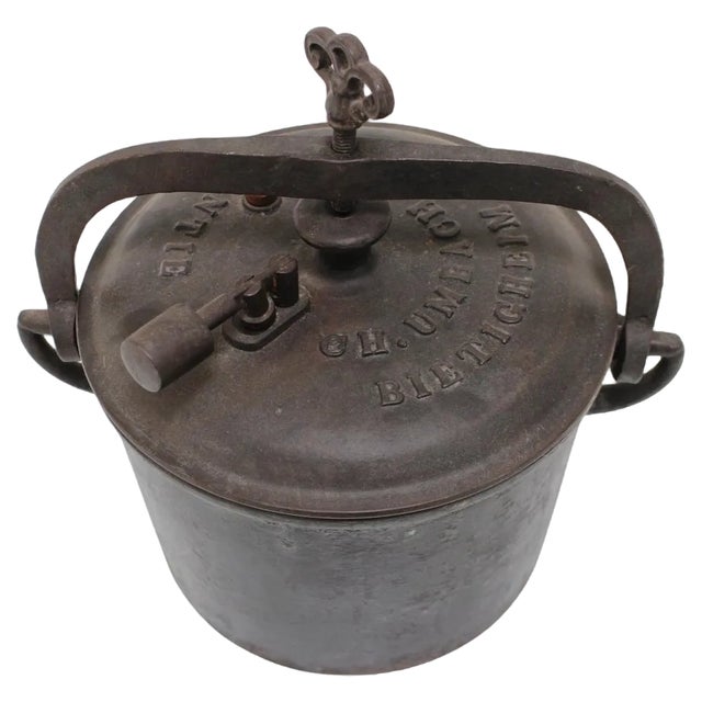 Pressure Cast Iron Pot, 1910s For Sale