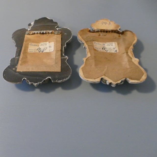 1940s Miniature Carved Rococo Wall Mirrors - a Pair For Sale - Image 5 of 17