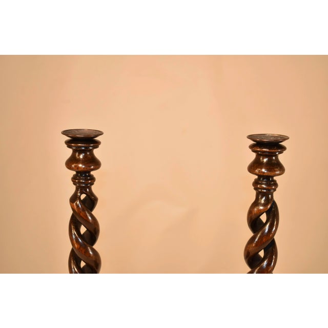 Pair of 19th Century Tall English Candlesticks For Sale In Greensboro - Image 6 of 8