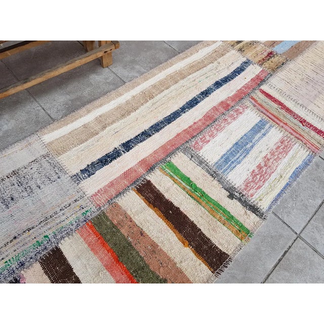 Natural Vintage Turkish Runner Rug For Sale - Image 10 of 10