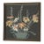 Vintage Small Floral Painting With Orginal Black/Gold Frame For Sale
