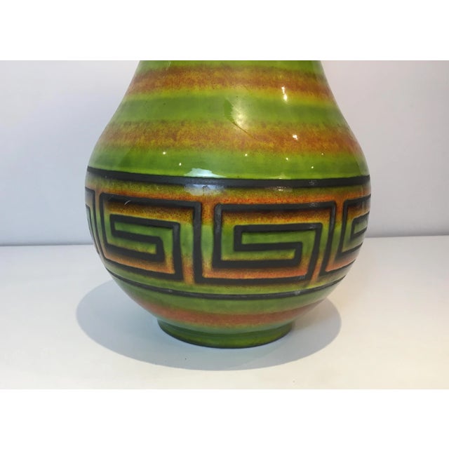 Ceramic Table Lamp with Greek Key Decors, French, circa 1970 For Sale - Image 6 of 13