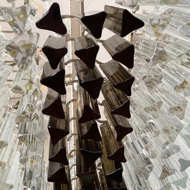 Mid-Century Modern Italian Murano Glass Chandelier attributed to Paolo Venini, 1950s For Sale - Image 13 of 18