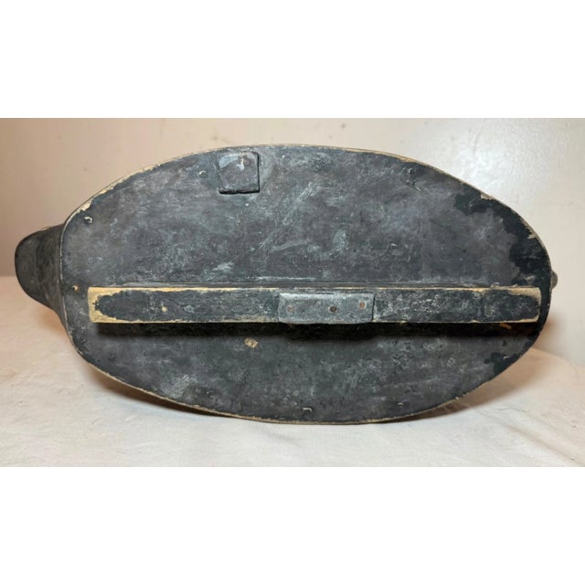 Large Antique Hand Carved Wood Folk Art Bluebill Drake Duck Decoy Bird Sculpture For Sale - Image 10 of 11