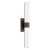 Ian K. Fowler for Visual Comfort Signature Presidio Petite Double Sconce in Bronze with White Glass For Sale