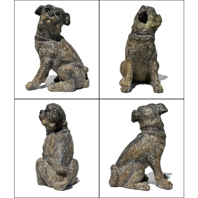 Wonderful example of animalier art in the form a man's best friend. Research indicates these were made in Austria and are...