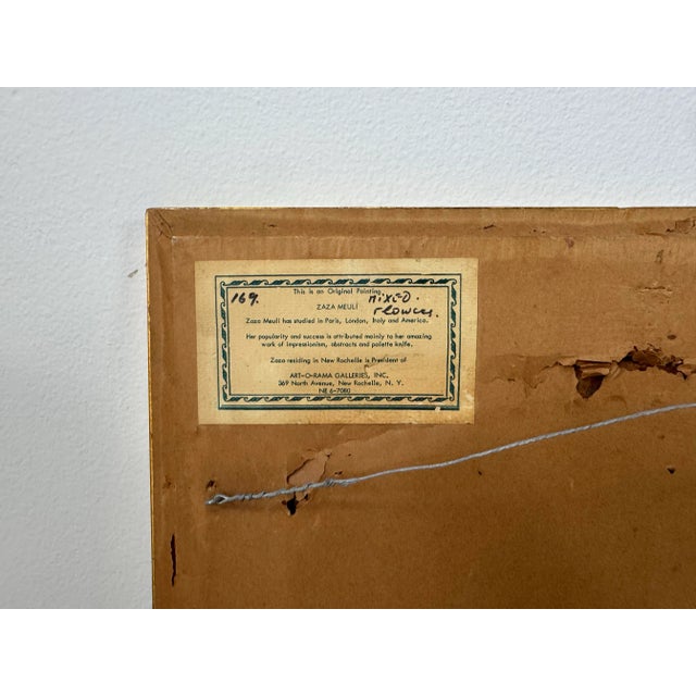 Zaza Meuli (Italian–American, B. 1892) Heavy Oil Impasto Still Life Painting For Sale - Image 10 of 11