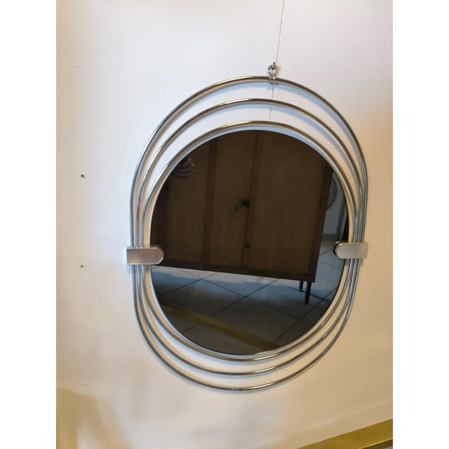 Mid-Century Modern Vintage Chrome Mirror from Sciolari, 1970s For Sale - Image 3 of 12
