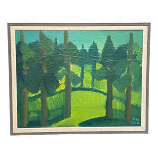 Thage Carlson, Forest , 1960s, Oil on Panel, Framed For Sale