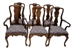 Queen Anne Mahogany Dining Chairs Attributed to Hickory Chair Set of 6