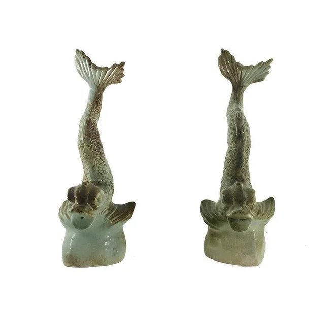 Ceramic Ceramic Fish Sculptures, 1970s, Set of 2 For Sale - Image 7 of 10