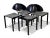 Italian Postmodern Ebonized &amp; Chrome Dining Chairs Italy | c. 1980s | h. 31.5" x w. 17" x d. 20" | Set of 4 A striking...