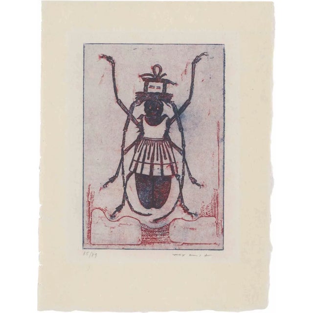 Max Ernst, Scarabée, Etching, 1973 For Sale