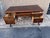 Wood Hekman Furniture Chippendale Stye Tooled Leather Top Writing Desk. For Sale - Image 7 of 12