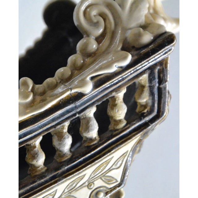 Ceramic Late 1800s Majolica Ship Surrounded by Animals For Sale - Image 7 of 11