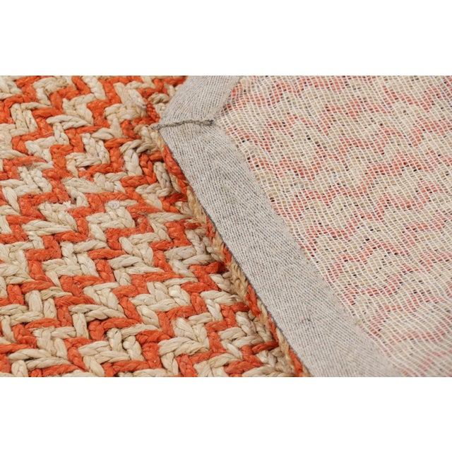 Textile Rug & Kilim’s Modern Abaca Rug in Orange and Beige Tones For Sale - Image 7 of 7