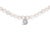 Contemporary Sterling Silver Moonstone Bead Station Necklace with Diamond Accent For Sale - Image 3 of 4