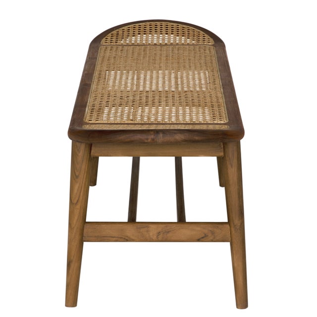 Noir NOIR Wayland Bench, Teak For Sale - Image 4 of 4