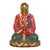 Colored-Glass Buddha Figurine — Seated on Lotus Throne, Red & Gold Robes For Sale