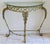 Hollywood Regency Vintage Hollywood Regency Faux Bamboo Console Table & Mirror Set Demilune Palm Beach Regency 1970s For Sale - Image 3 of 18