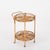 French Riviera Round Serving Bar Cart in Rattan and Wicker, Italy, 1960s For Sale - Image 3 of 11
