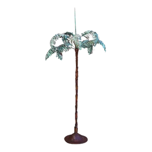 Mid-Century Sculptural Copper Palm Tree Floor Lamp