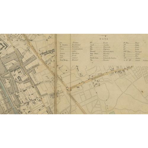 Antique Linen Backed Hand-Colored Map Paris, 1855 For Sale - Image 10 of 12