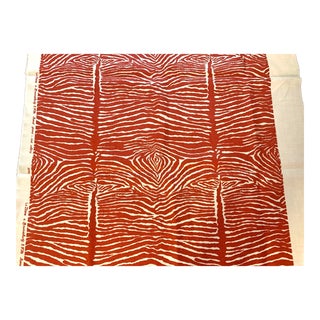 Brunschwig and Fils Le Zebre Red Fabric 2 Yards For Sale