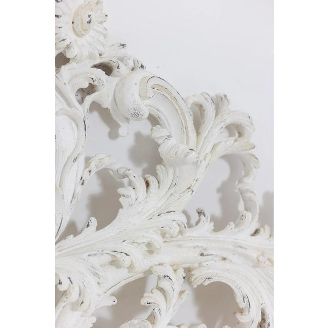 Rocaille Style Headboard in Carved and Lacquered Wood, 1900 For Sale - Image 4 of 7