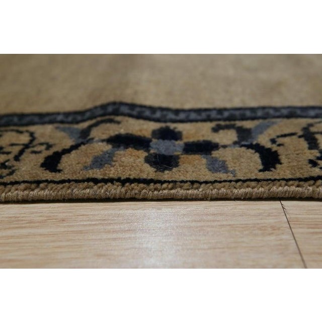 4x9 Ivory Hand-Knotted Wool Floral Bordered Classic Traditional Carpet Rug For Sale - Image 4 of 7