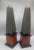 Striking pair of late 20th-century decorative obelisks by Decorative Crafts, Inc., from their Hand-Crafted Imports...