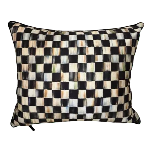 Mackenzie-Childs Courtly Check Linen Pillow