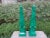 Pair of Large Carved Wood Faux Malachite Obelisks For Sale - Image 12 of 12
