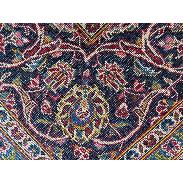 1970s Persian Kashan Rug , 9'10" X 13'2" For Sale - Image 4 of 5