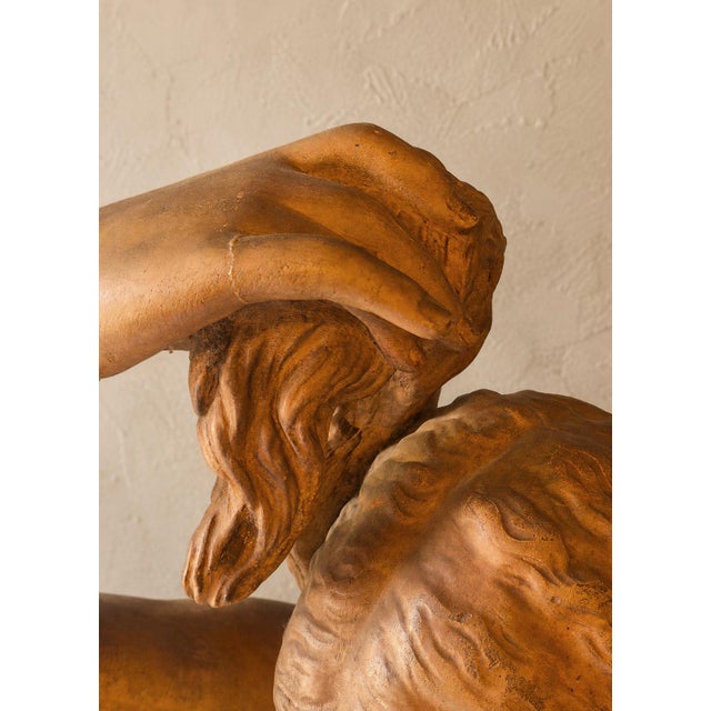 Ceramic Italian Artist, Large Female Sculpture of Venus Anadyomene, 20th Century, Patinated Terracotta For Sale - Image 7 of 11