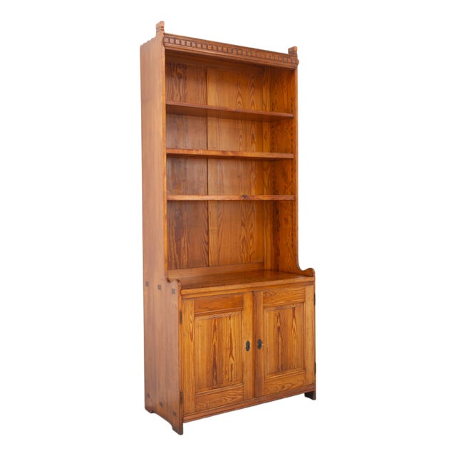 Antique Oregon Pine Bookcase by Martin Nyrop for Rud Rasmussen, Denmark, 1905 For Sale