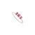 Contemporary Ruby July Birthstone Three-Stone Ring With Baguette Diamonds in 14k Gold Size 8 For Sale - Image 3 of 14