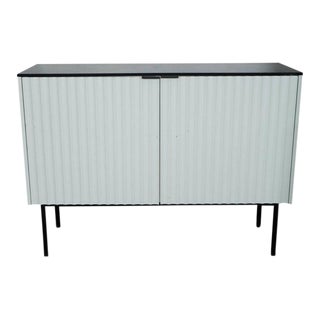 Modern Channeled Front Cabinets For Sale