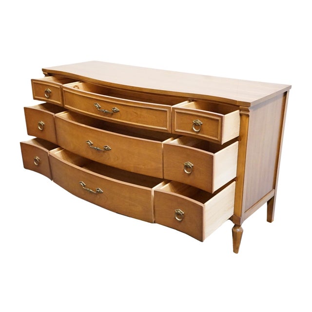 Bassett Furniture Centura Collection Solid Cherry Traditional Neoclassical 58" Triple Dresser 9-4132 For Sale In Kansas City - Image 6 of 13