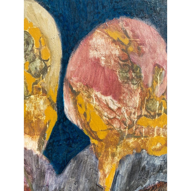 Blue 1960s Vintage Mid Century Modern Oil Painting on Canvas by Gloria Cornelius Framed For Sale - Image 8 of 9