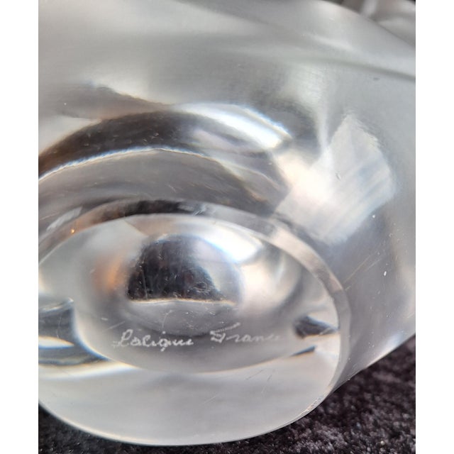 Glass Figurative Vase Sylvie in Satin-Finished Crystal Glass by Lalique, 1960s For Sale - Image 7 of 8