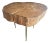 Mid Century Live Edge Coffee Table Maple Brass Legs For Sale
