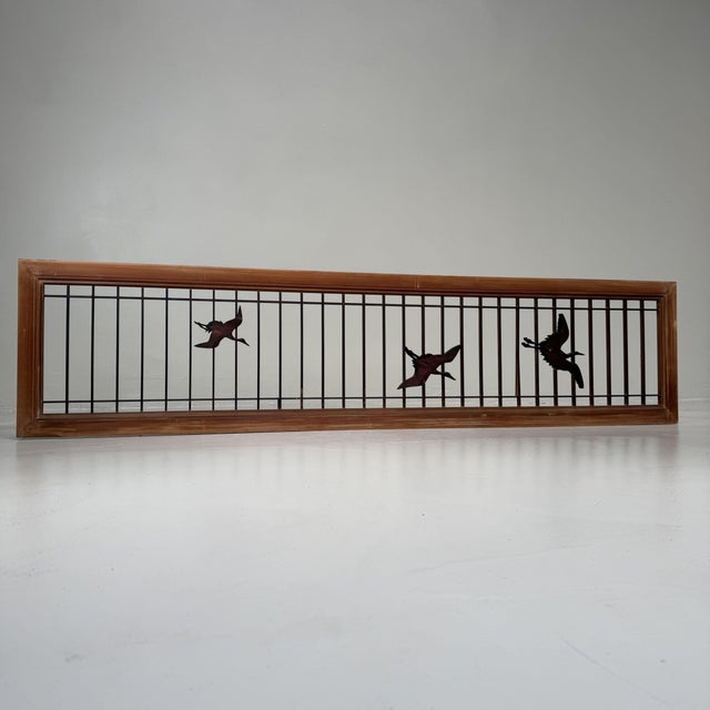 Japanese Ranma Panel with Cranes, 1930s For Sale - Image 13 of 13