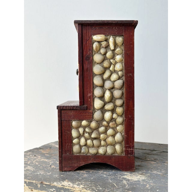 Antique Folk Art Coquillage Tabletop Cabinet, Circa Early 20th Century For Sale In New York - Image 6 of 17